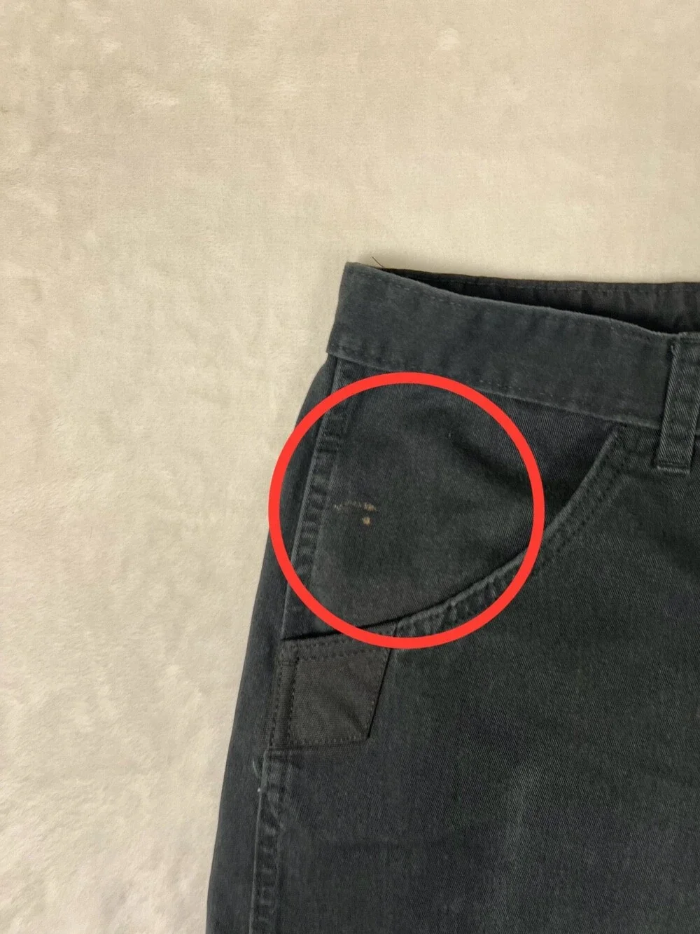 Wrangler Work Wear Cargo Pants Mens 32x30 Black Utility Casual